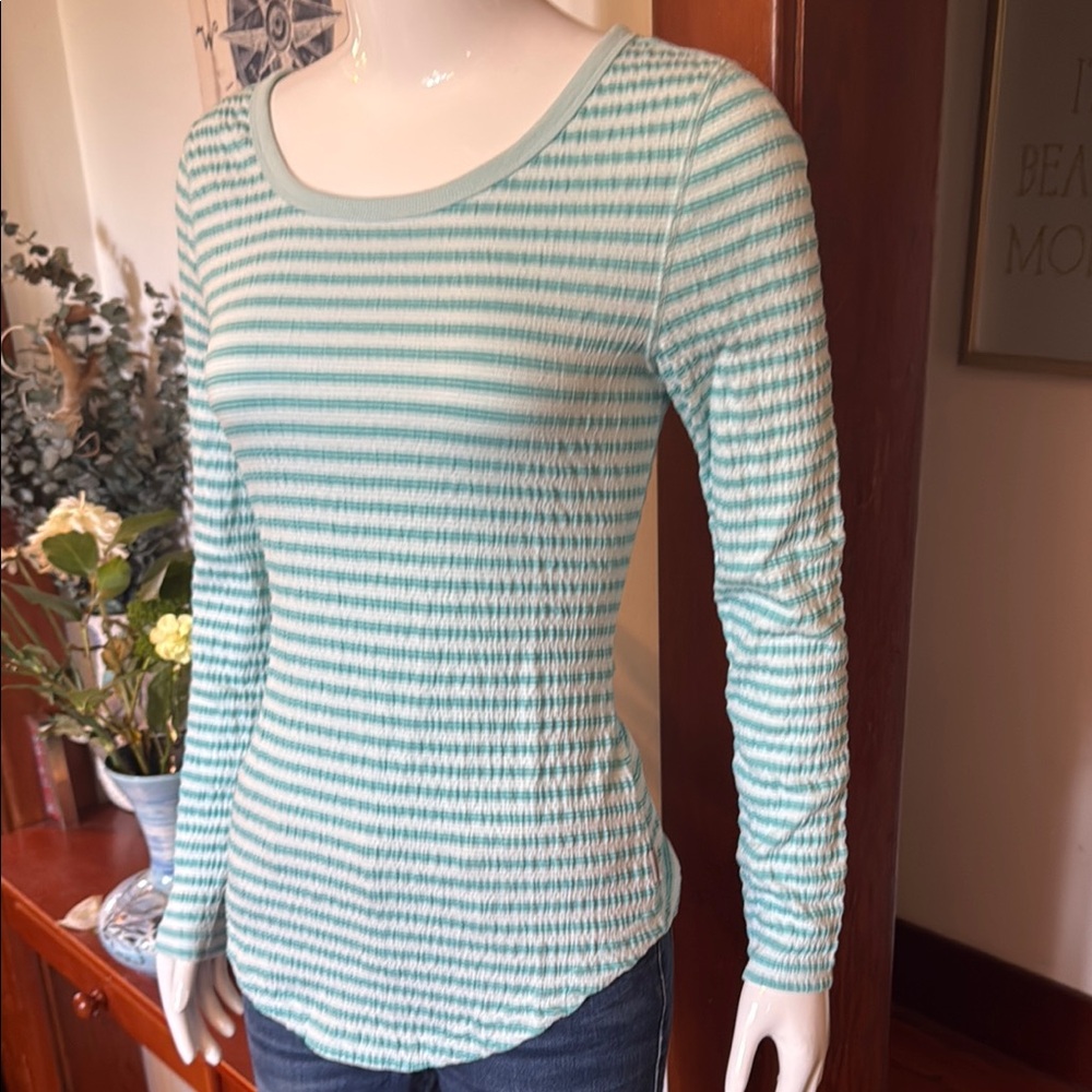 NWT Eddie Bauer size small Striped Green Women's Top